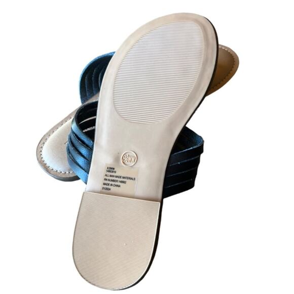 Torrid Sandals Size 8 1/2 Wide Black Braided Flat Thong Plus Size Plus - Picture 6 of 8